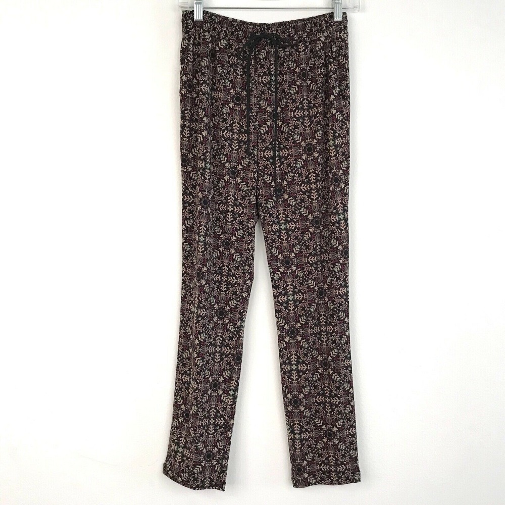 BCBGeneration Womens XXS High Waist Printed Palazzo Pants‎ Pull On Stretch